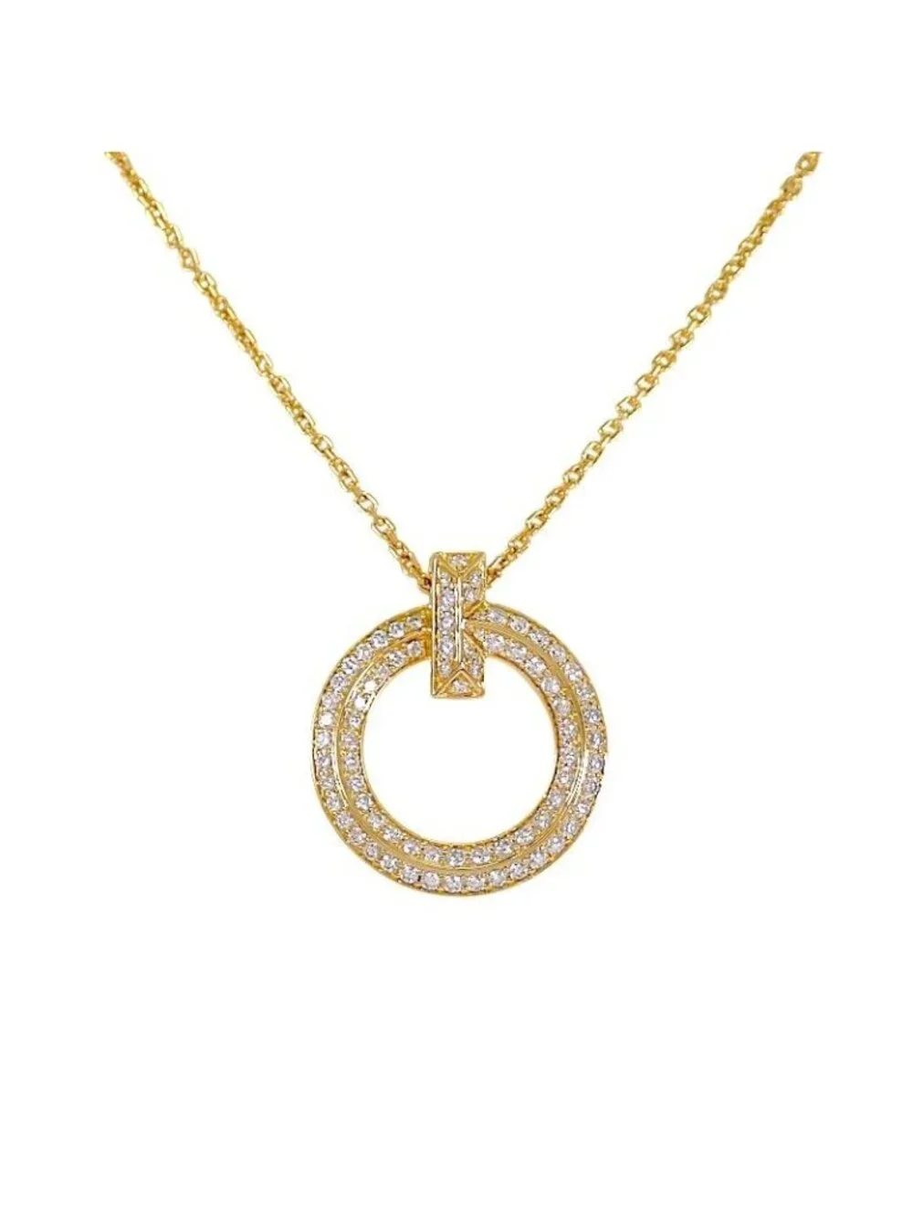 Tiffany & Co T One Circle Pendant Included 18k Gold Diamond